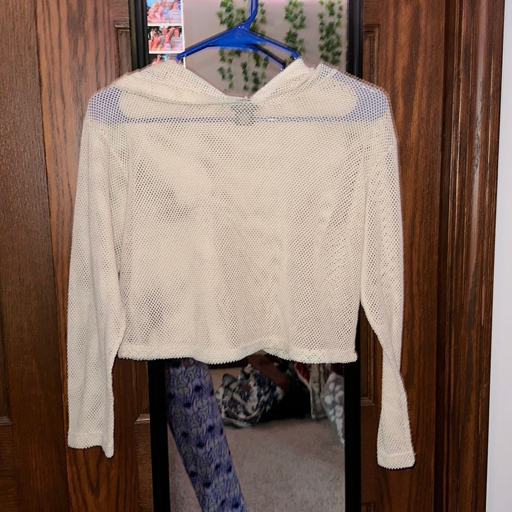 Mesh Cropped Hoodie